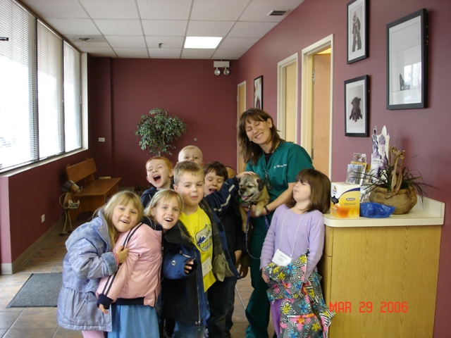 Girl Scount Troop Tour of Clinic with Dr. Lage